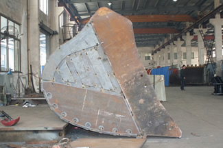 large excavator bucket