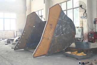 large excavator bucket