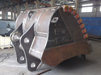 large excavator bucket