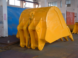 large excavator bucket