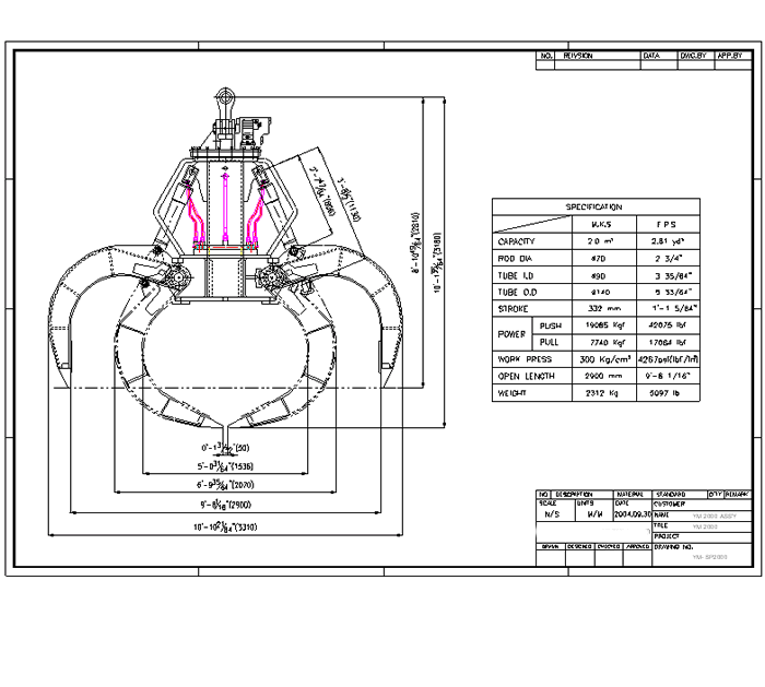 YM2000 3 Cu Yd 5-Tine